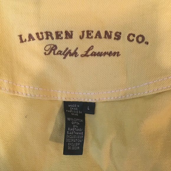 ✨HP✨ Lauren Jeans Co Yellow Moto Jacket - Picture 5 of 6